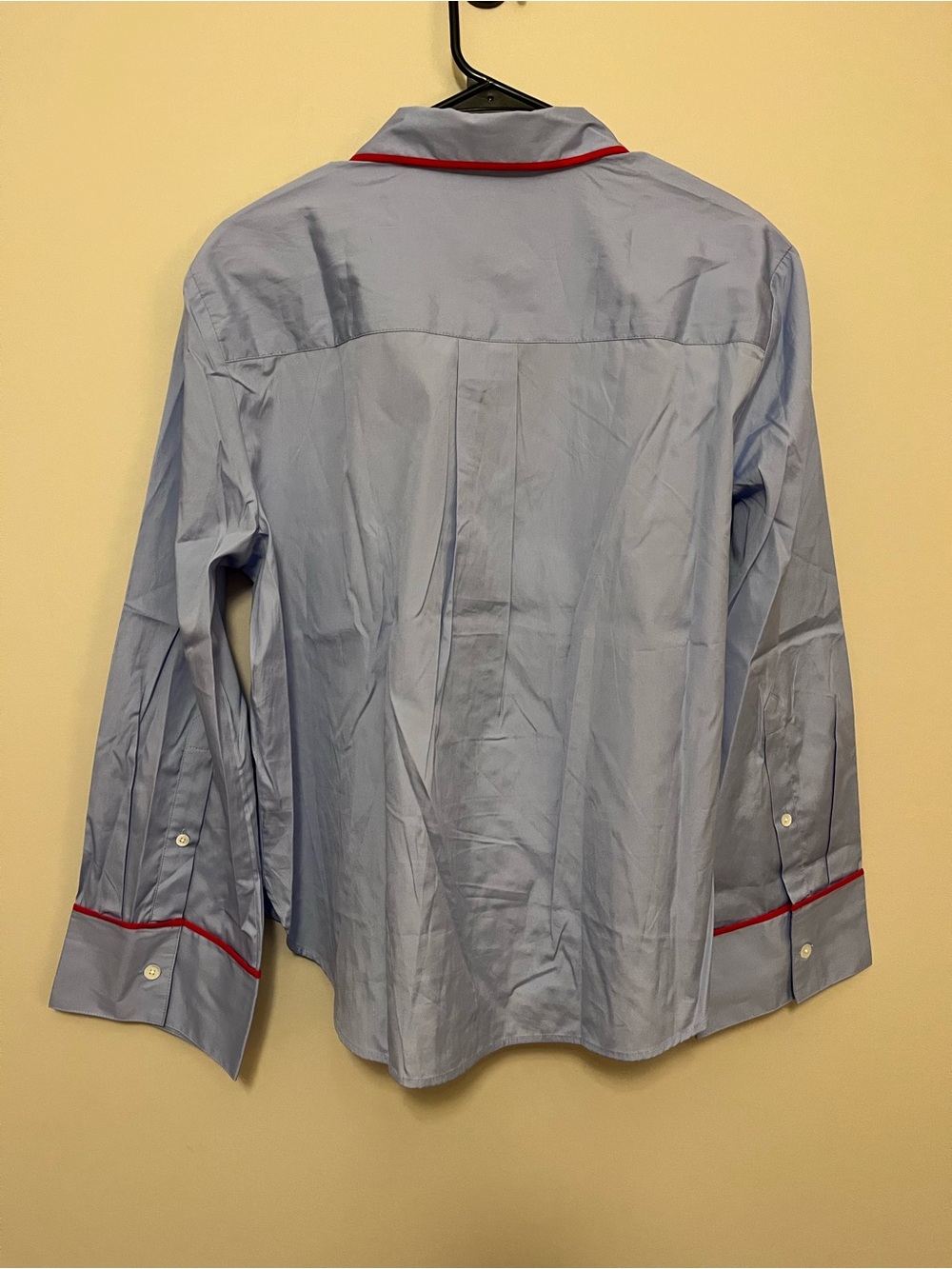 Madewell Light Blue Long-Sleeve Shirt with Red Piping - Picture 4 of 9